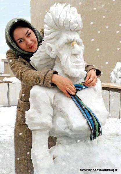 Photos Hanieh Tavassoli created a beautiful snowman! by...