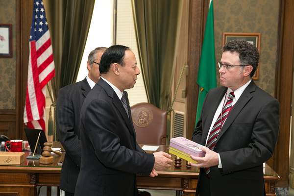 Sichuan, China Delegation by Office Of Lt. Governor