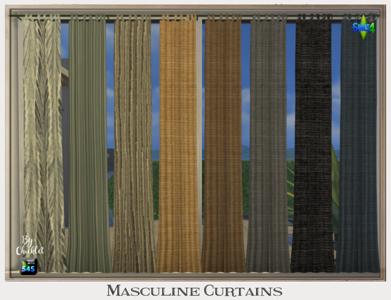curtain - TS4: By Request - Masculine Curtain Recolors Masculine_Curtains_1