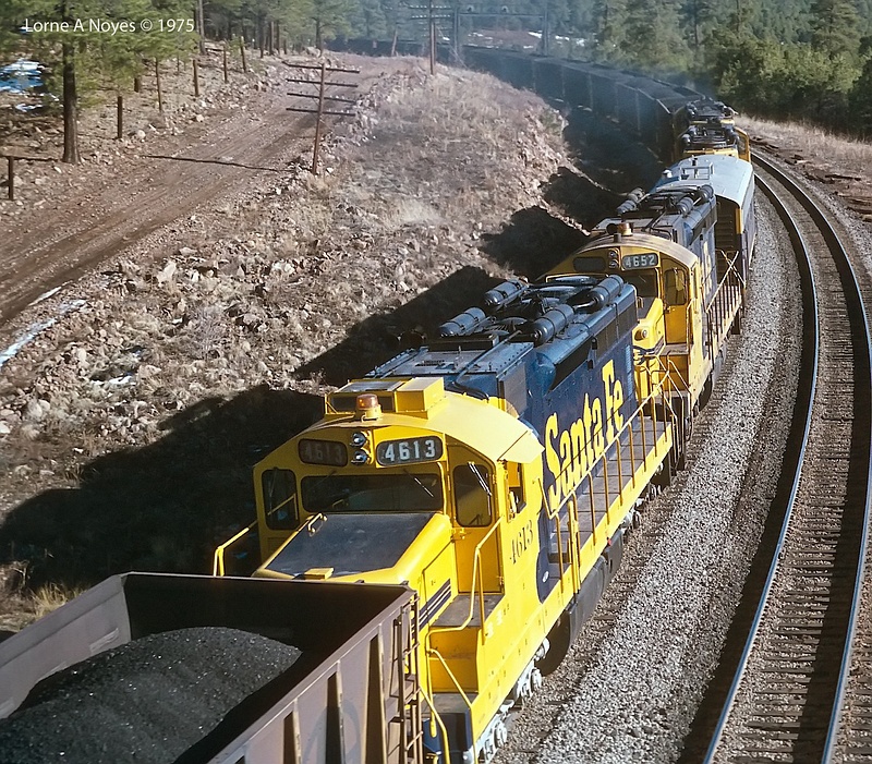 Mid-Train power on wb York Canyon coal train