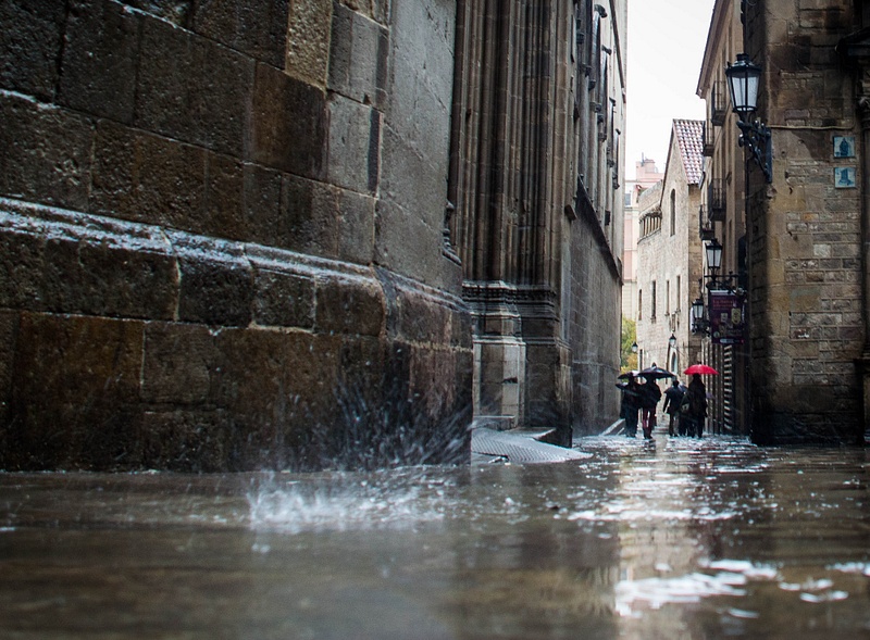 Rain in Barcelona