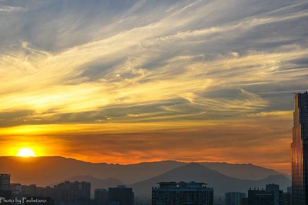 Sunset in Santiago by Vladimir Zhdanov