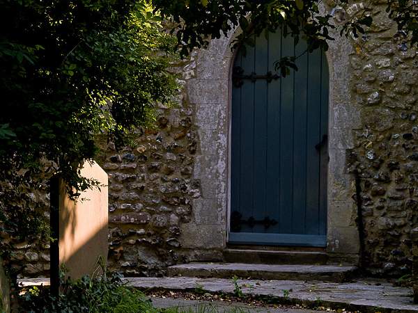 Church Door and Gravestone by PaulSilk