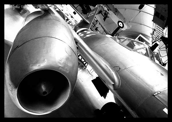 RAF MUSEUM IN B+W BY PHONE by Alpha Whiskey Photography