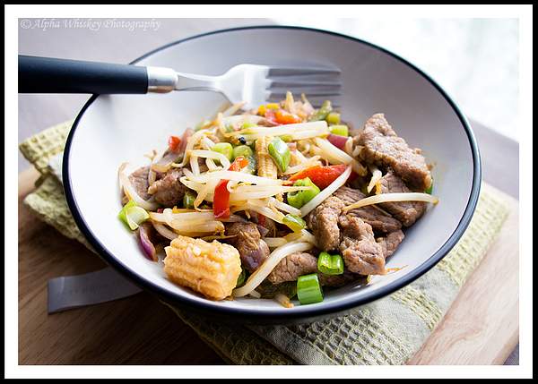Beef and Bean Sprout Stir Fry by Alpha Whiskey...