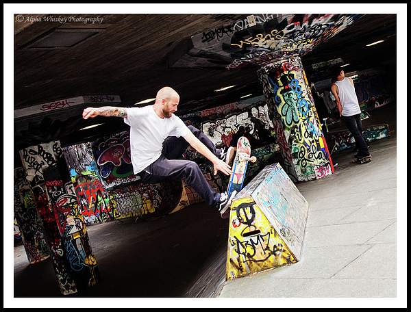 South Bank Skateboarders And Cyclists by Alpha Whiskey...