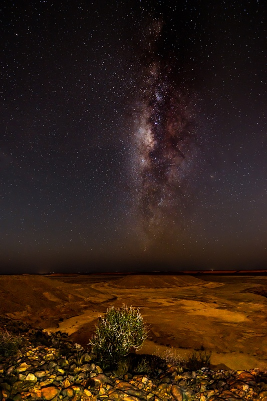 Milky Way over the desert in the Yemen