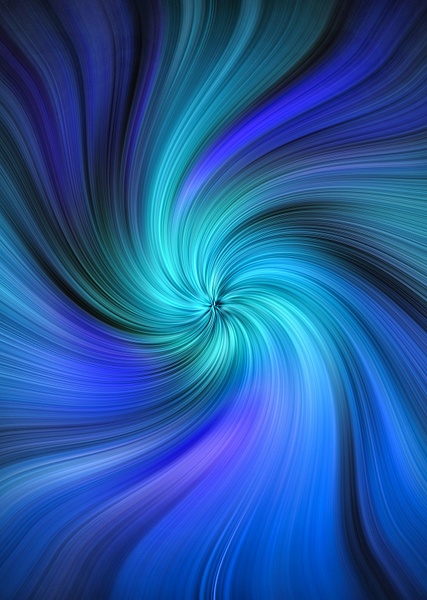 No.2-Blue-Neon-spiral-art - Fine Art 