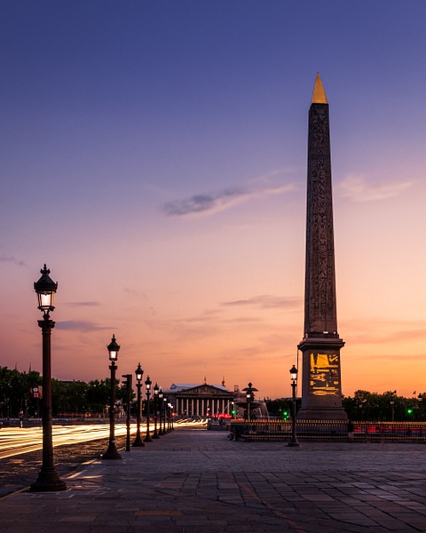 Paris-Place de la Concorde-Light trails-Obelisk-Parliament - Landscapes - Thomas Speck Photography 