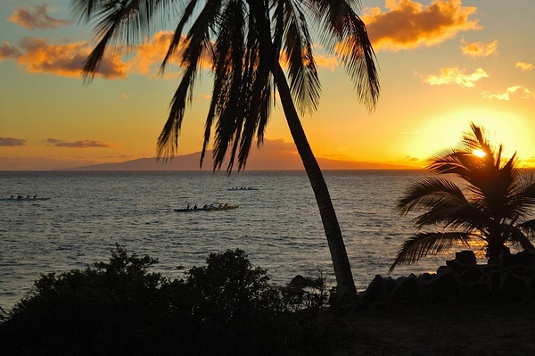 Maui Outrigger Surprise - Sunsets - Fredrick Shacklett Fine Art Photography 