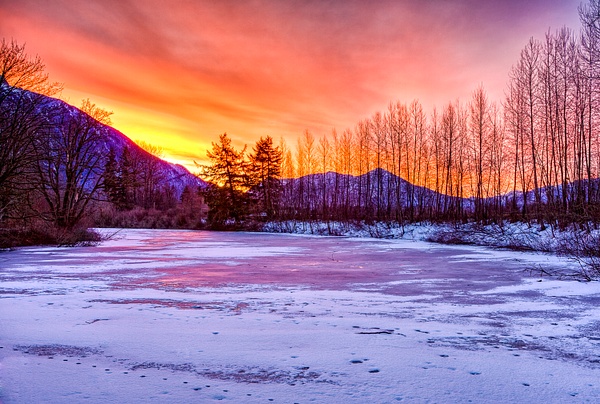 _MG_3300 Frozen River at Sunrise - Landscapes - Gary Hamburgh Photography 