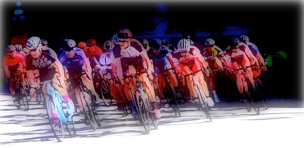 Glo Cyclists by Marv Ferg
