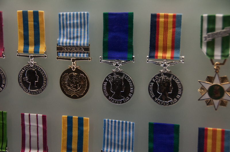 Some of the many medals earned by the ANZAC soldiers