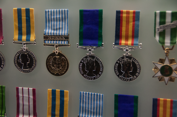 Some of the many medals earned by the ANZAC soldiers by...