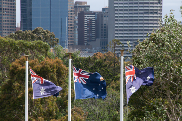 Flags of the ANZAC by Willis Chung