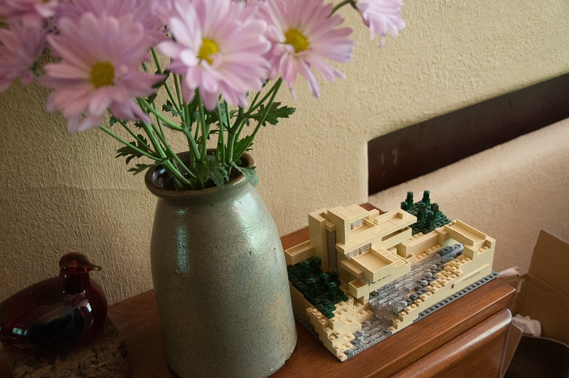 At the office in the servants' quarters, a Lego creation