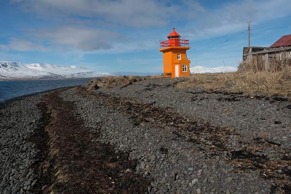 Svalbarðseyri lighthouse looking north by Willis Chung