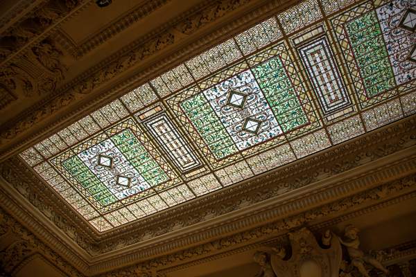 Back to the main hall, the skylight over the grand...