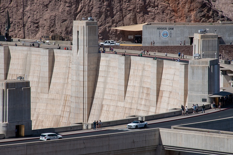 Front face of Hoover Dam.