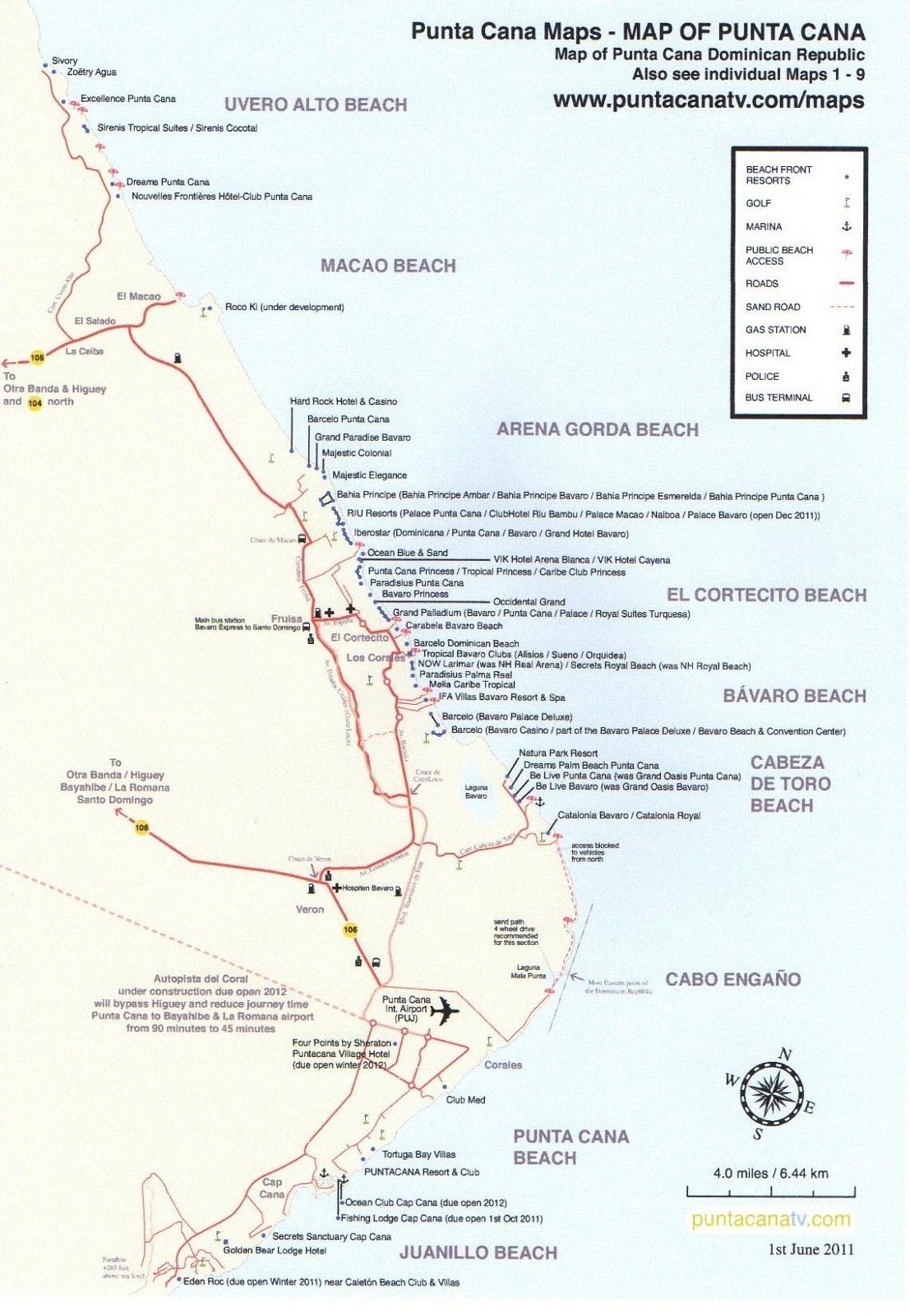 Punta Cana Resorts Map By Flipflopman