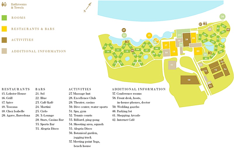 Punta Cana Excellence Punta Cana Resort Map By
