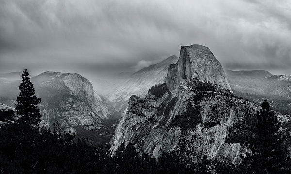 Stormy Morning On Glacier Point b and w