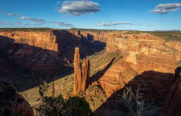 Spider Rock Overlook at Sunset 800ft monolith by...