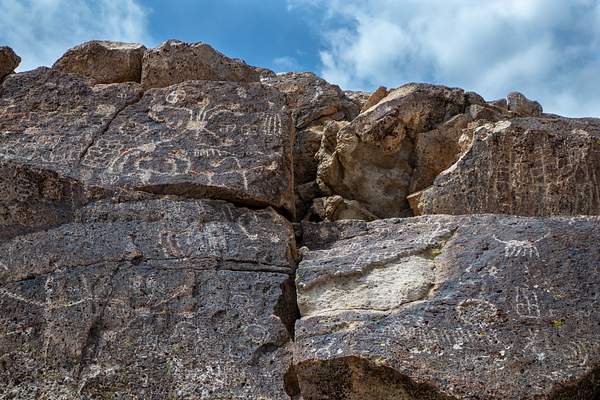 Hwy 395 - Bishop Area - Pictographs -8 by Harrison Clark