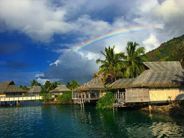 Rainbow over bungalow 509 by Lovethesun